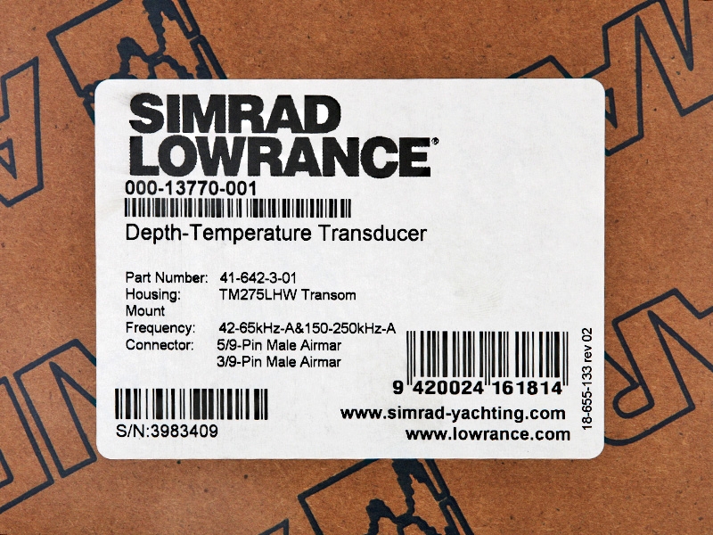 Airmar xSonic TM275LH-W Transom Mount L/H CHIRP Transducer