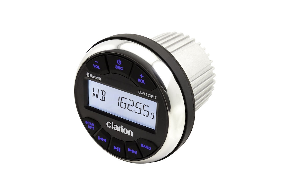 Clarion GR10BT Marine USB/MP3/WMA Receiver with Built-in Bluetooth
