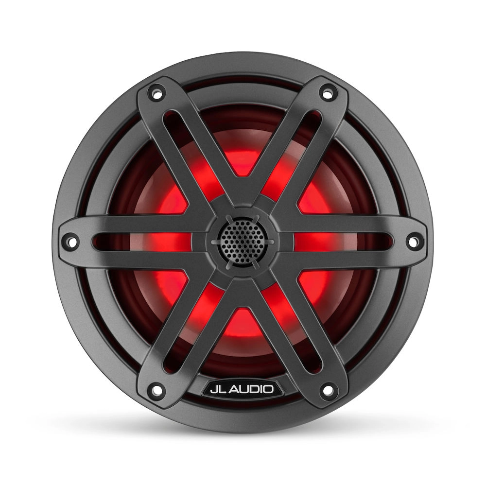 JL Audio M3-650X-S-Gm-i 6.5in Marine Coaxial Speakers with RGB LED Lighting Gunmetal Sport Grilles JL Audio M3-650X-S-Gm-i 6.5in Marine Coaxial Speakers with RGB LED Lighting Gunmetal Sport Grilles
