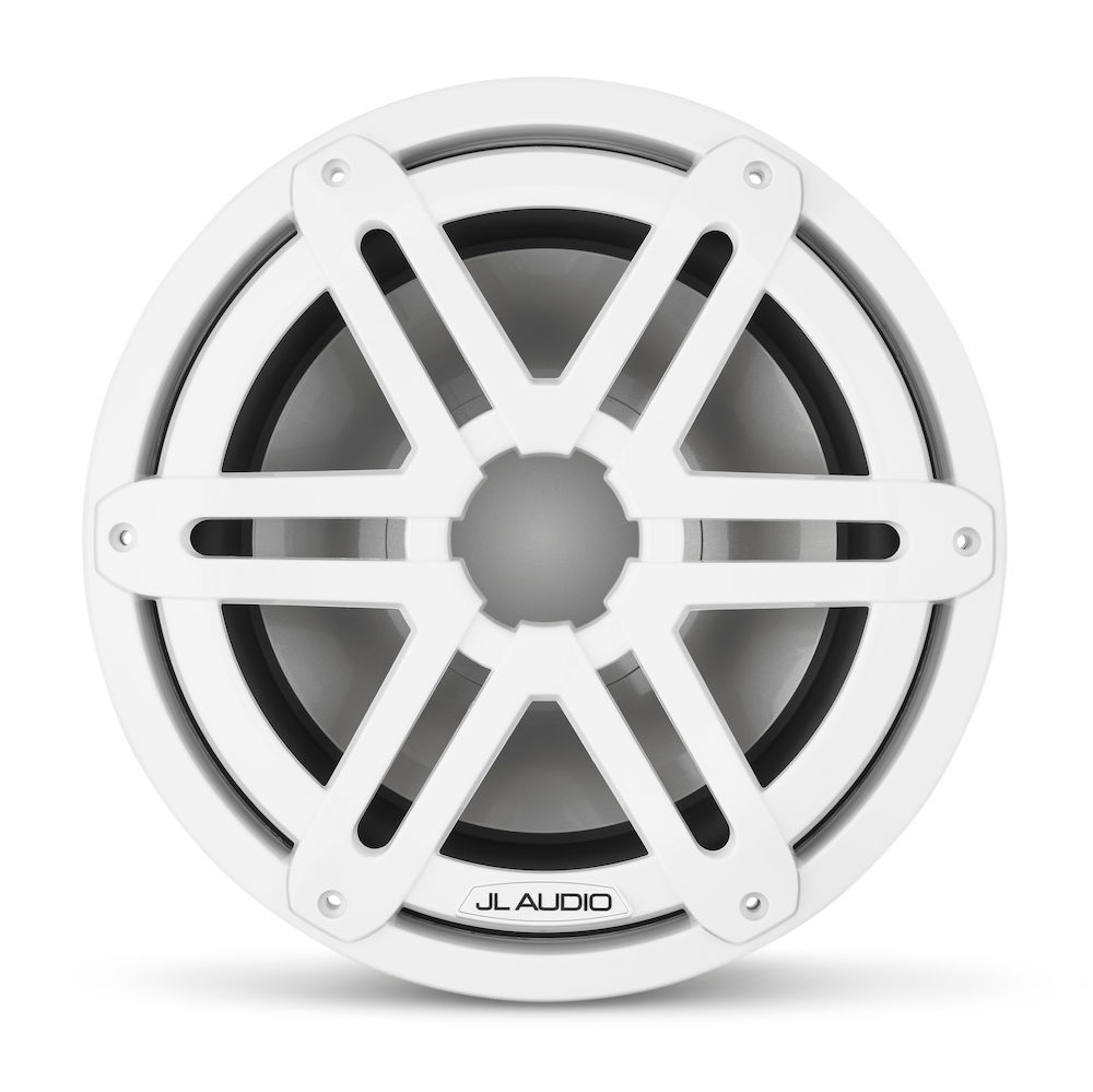 JL Audio M3-10IB-S-Gw-4 10in Marine Subwoofer Driver Gloss White Sport Grille