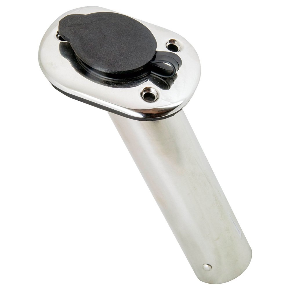 Homer Flush Mount Rod Holder Pressed 304 Stainless Steel 30 Deg