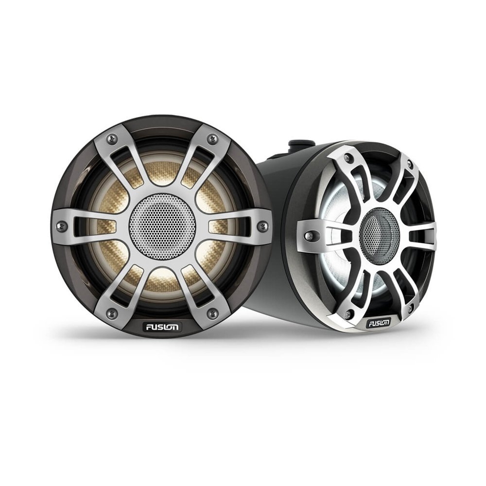 Fusion Signature 3i Sports LED Marine Wake Tower Speakers Black 6.5in 230W