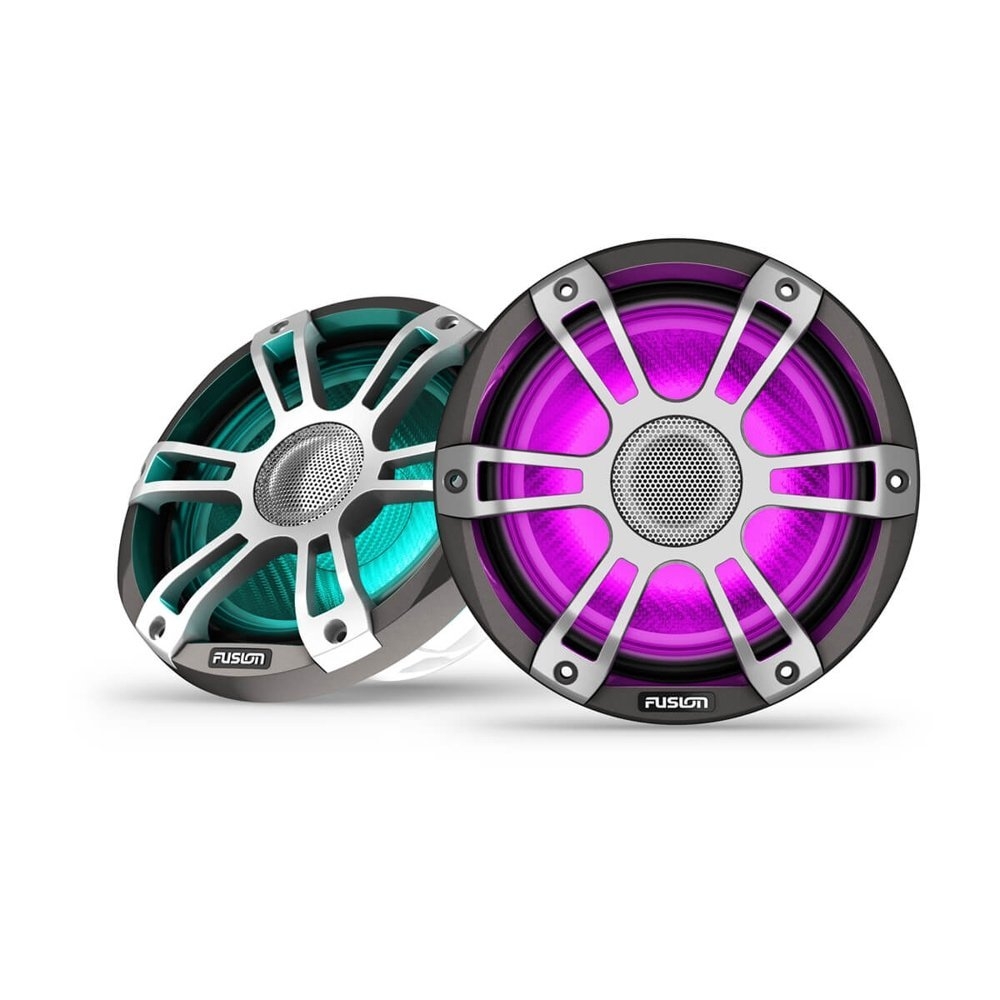Fusion Signature 3i Sports LED Marine Coaxial Speakers Grey 7.7in 280W