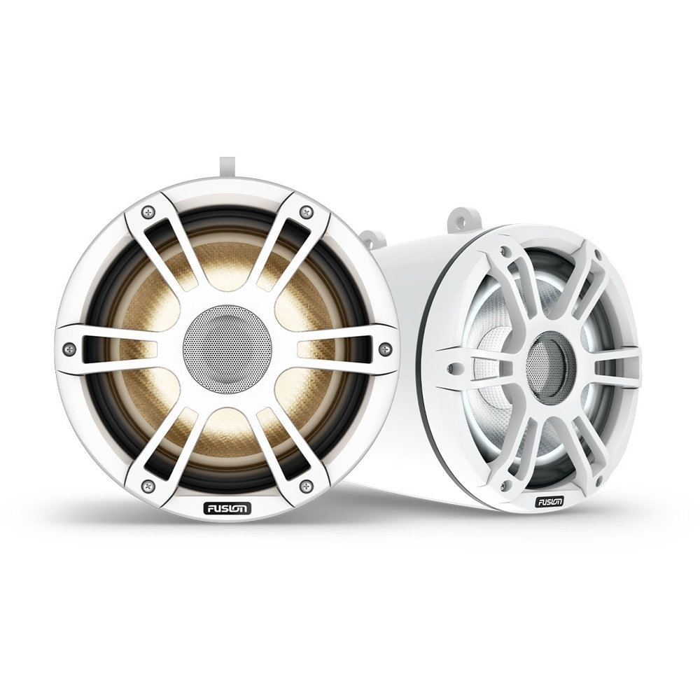 Fusion Signature 3i Sports LED Marine Wake Tower Speakers White 8.8in 330W