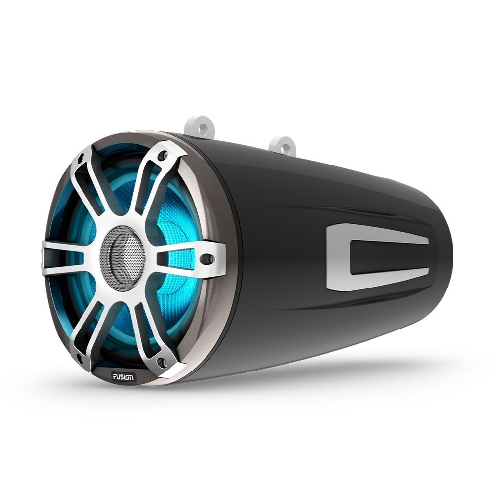 Fusion Signature 3i Sports LED Marine Wake Tower Speakers Grey 8.8in 330W