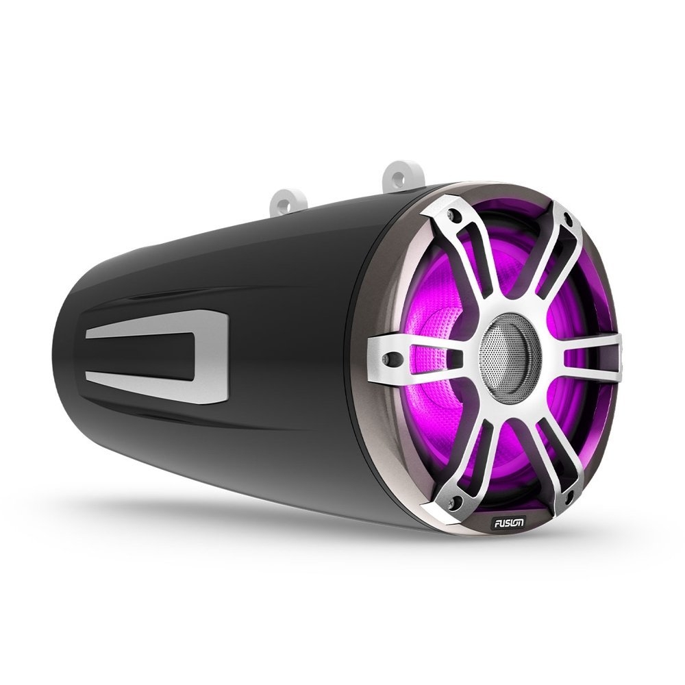 Fusion Signature 3i Sports LED Marine Wake Tower Speakers Grey 8.8in 330W