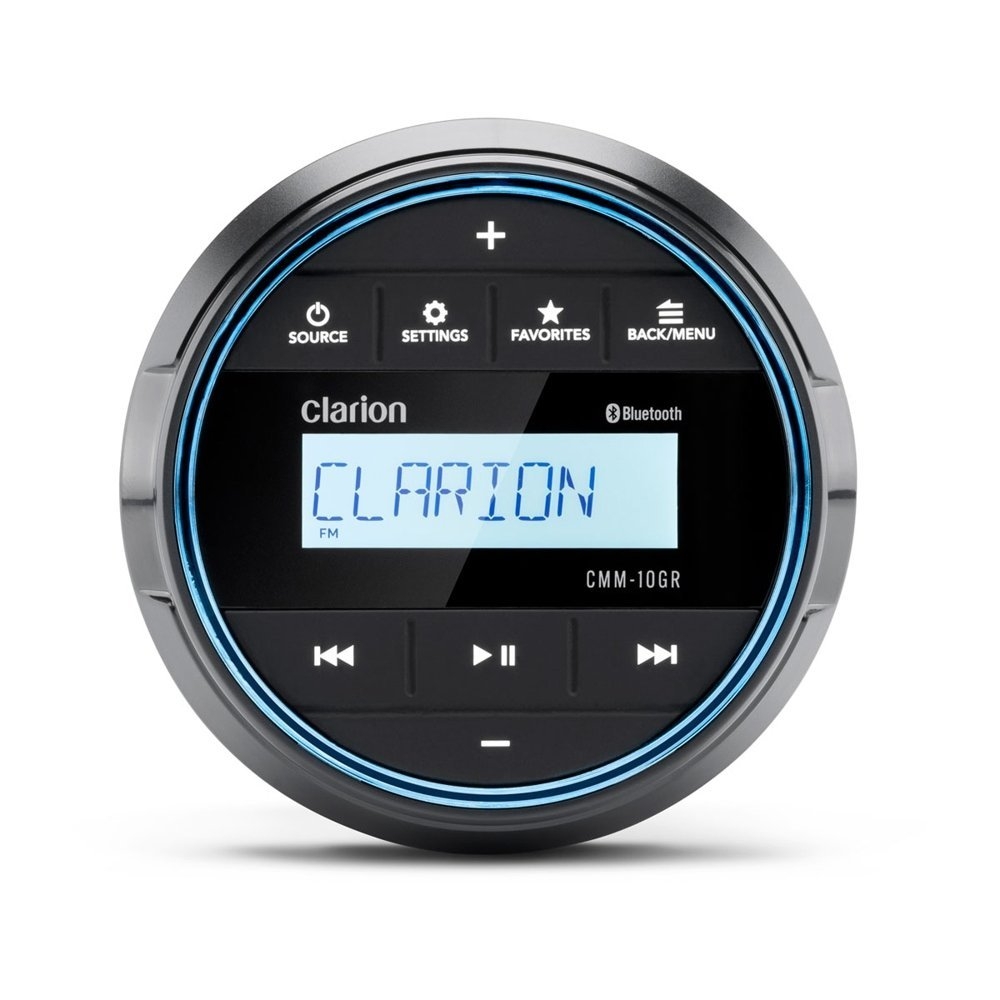Clarion Marine Compact Source Unit 3in Gauge Hole with LCD Display
