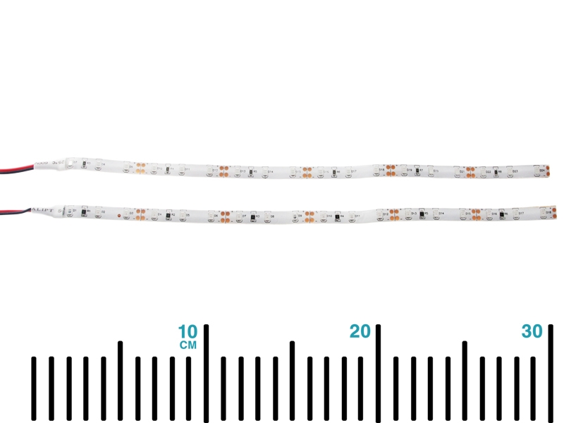 Flexible LED Soft Strip Lights 12v 30cm Green and Red Set