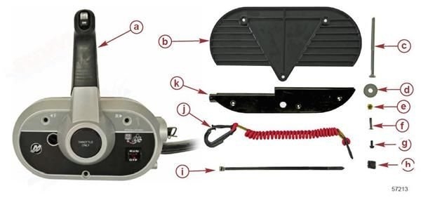 Mercury Mercruiser Throttle/Shift Remote Control with Trim 20ft