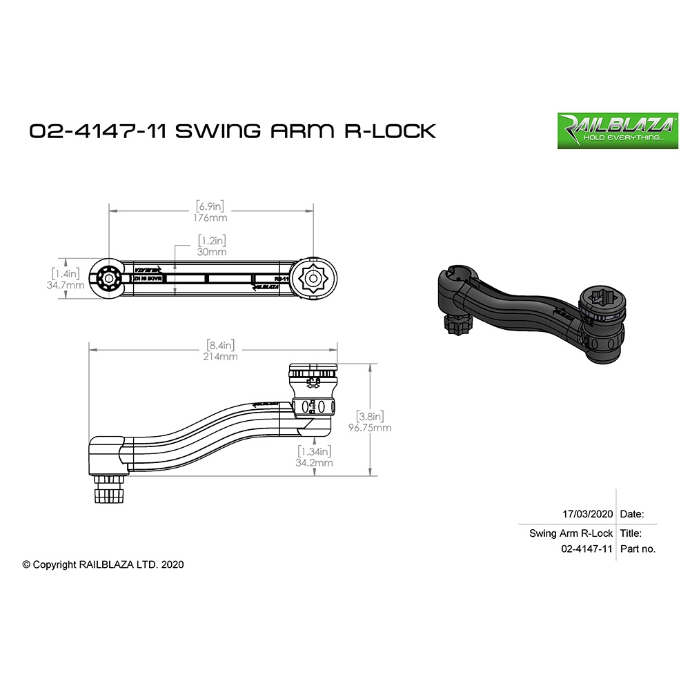 Railblaza Swing Arm R-Lock