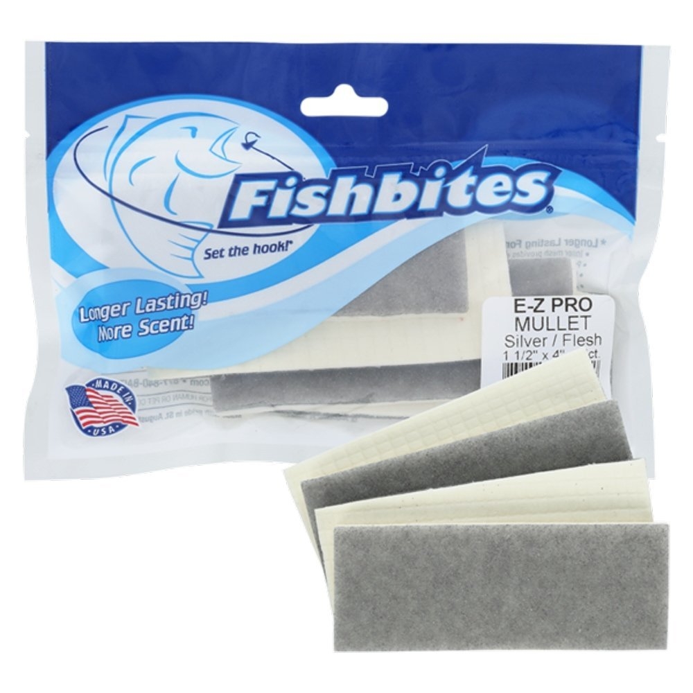Fishbites Long Lasting E-Z Pro Mullet Flesh and Grey Shine