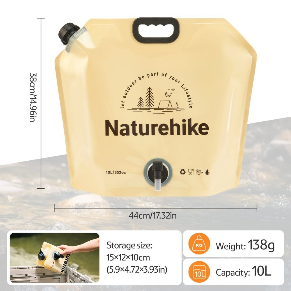 Naturehike Foldable Water Bag with Tap 10L
