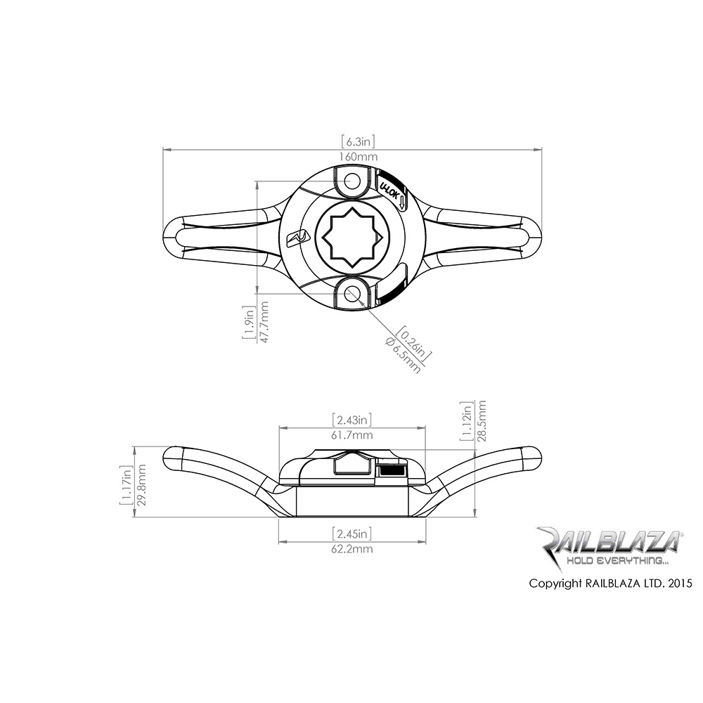 RAILBLAZA CleatPort Black