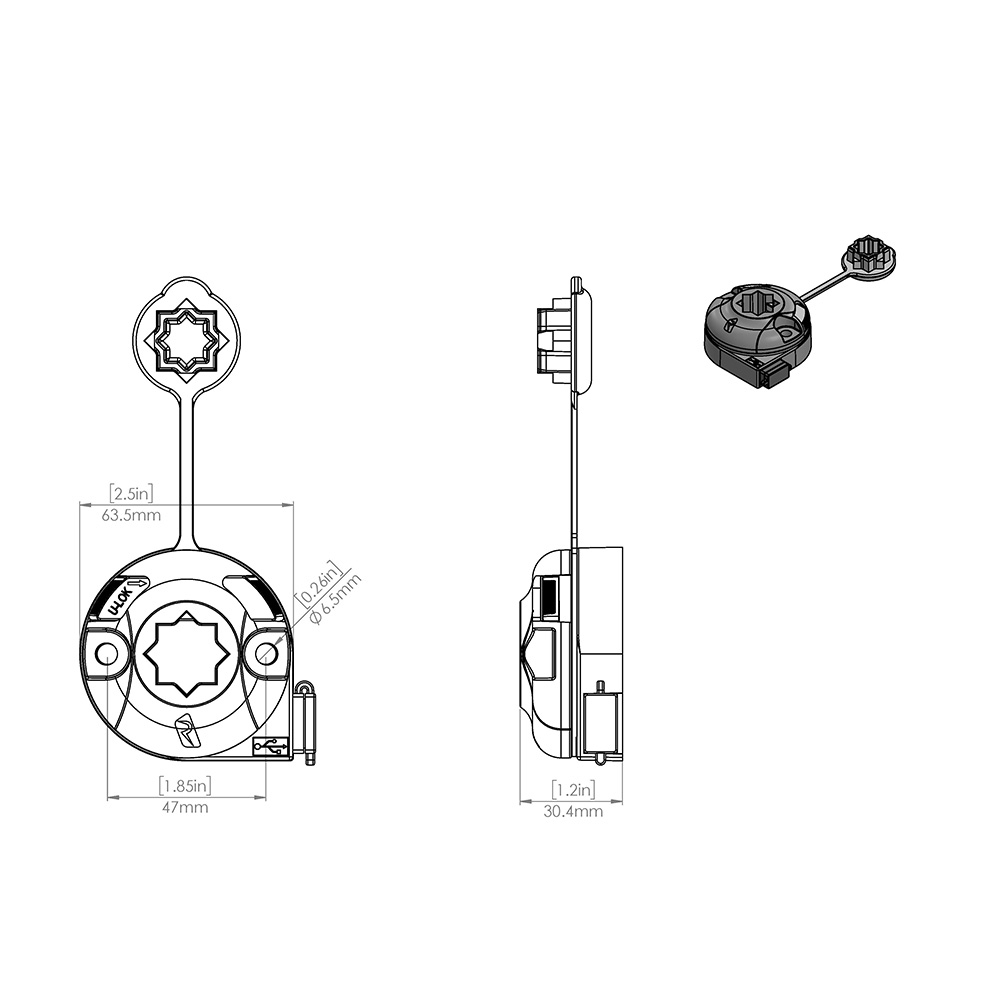 RAILBLAZA E-Series USB StarPort