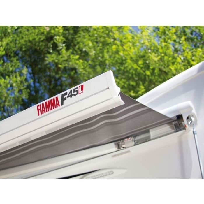 Fiamma F45L 500 Wall-Mounted Wind-Out RV Awning Polar White / Royal Grey 5m