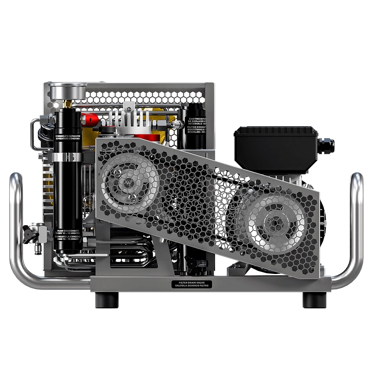 Coltri Icon LSE 100 Stainless Electric Portable Dive Compressor with Auto-Drain and Auto-Stop 230V 50Hz