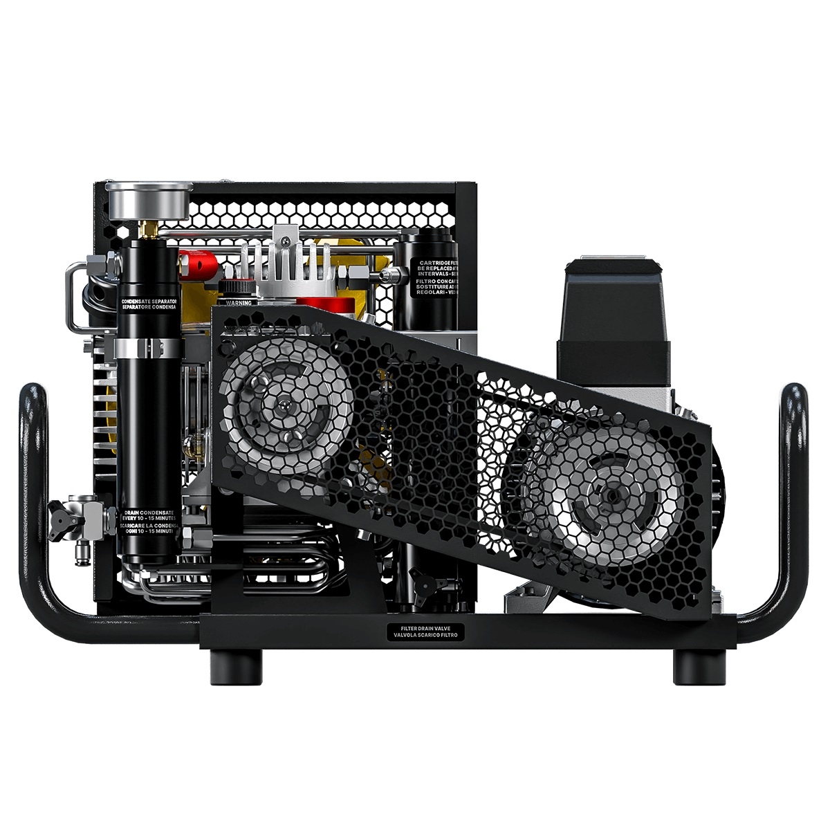 Coltri Icon LSE 100 Electric Motor Portable Dive Compressor Three Phase 400V 50Hz Black