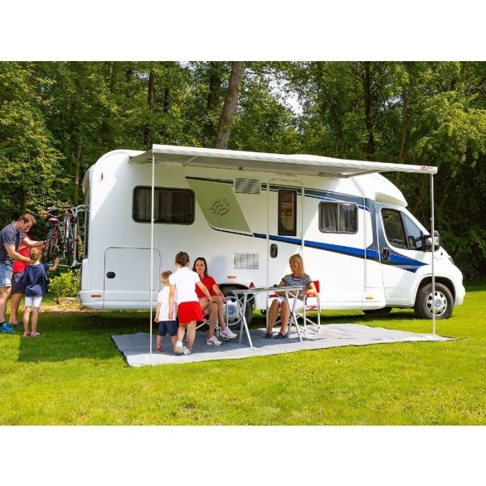 Fiamma F45s 260 Wall-Mounted Wind-Out RV Awning Polar White / Royal Grey 2.6m