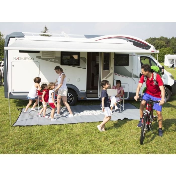 Fiamma F45s 260 Wall-Mounted Wind-Out RV Awning Polar White / Royal Grey 2.6m