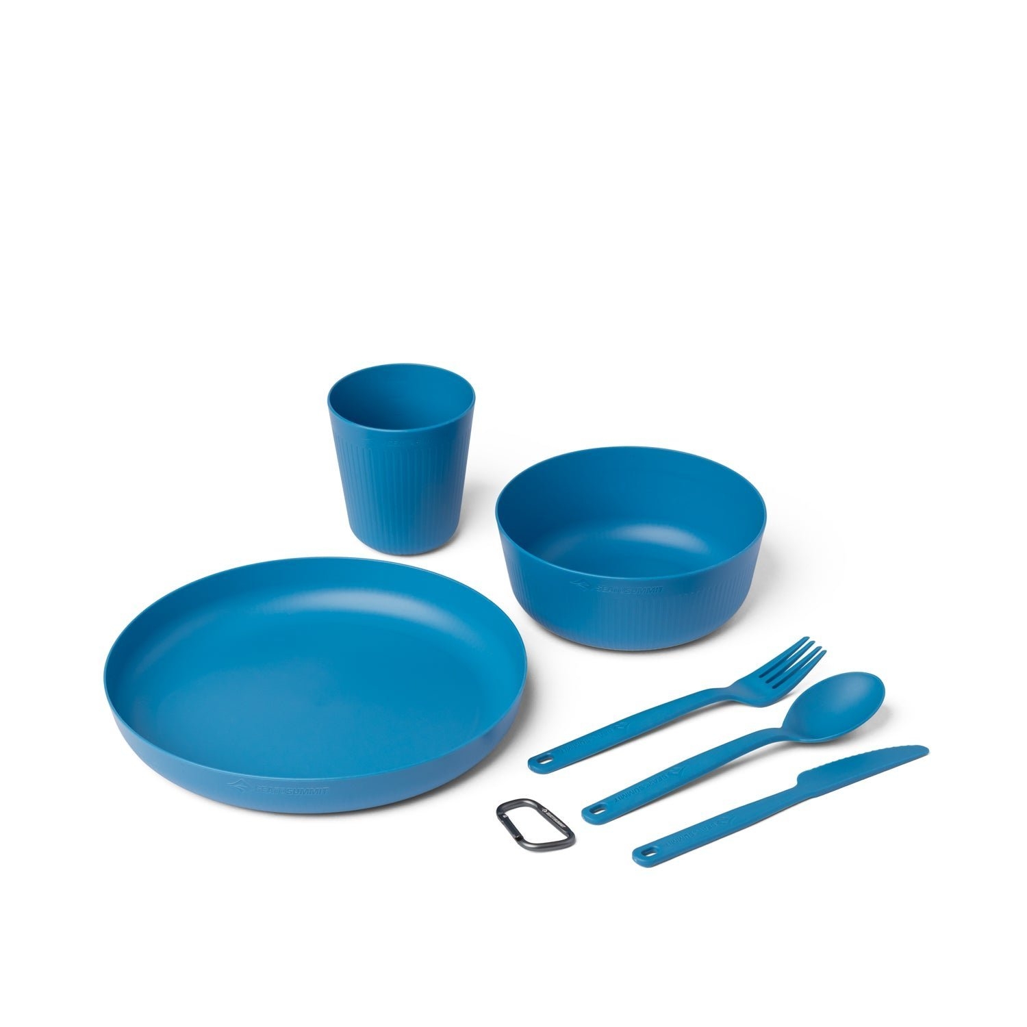 Sea to Summit 6-Piece Camp Dinnerware Set with Mesh Sack Cendre Blue