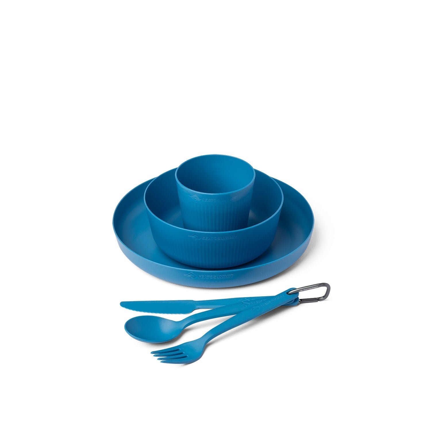 Sea to Summit 6-Piece Camp Dinnerware Set with Mesh Sack Cendre Blue