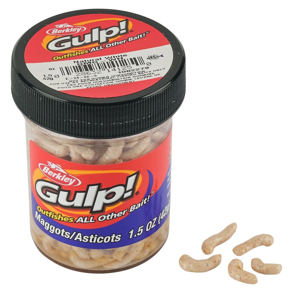 Berkley Gulp Extruded Nightcrawler Soft Bait Maggots Natural White