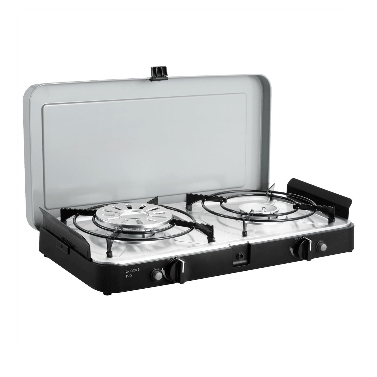 Dometic 2 Cook 3 Pro Deluxe 2 Burner Gas Stove with Hot and Grill Plates