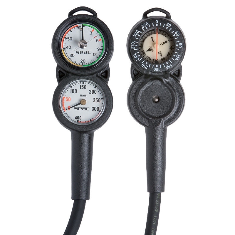 Seac Console 3 Compact Depth and Pressure Gauge with Compass