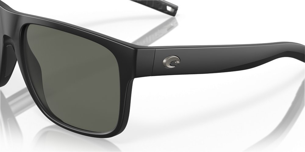Costa Spearo Polarised Sunglasses Matte Black Frame Gray Lens XL