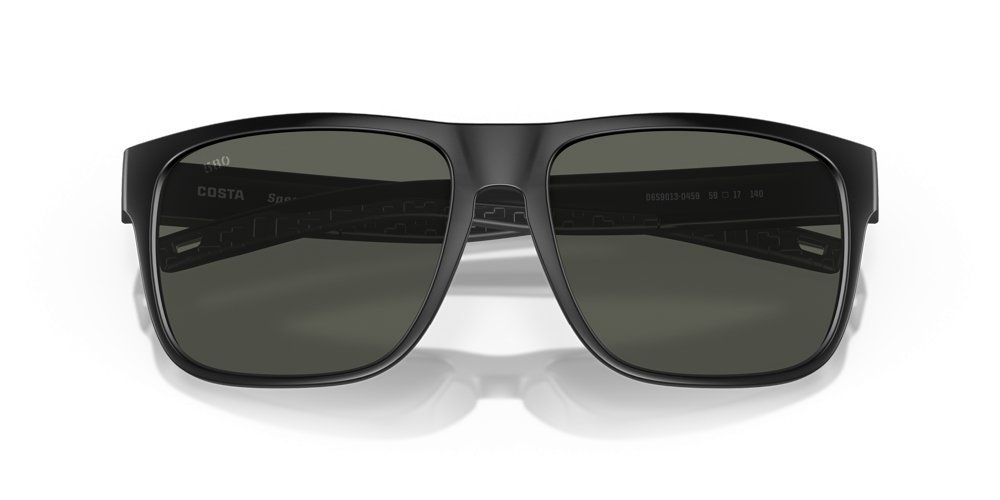 Costa Spearo Polarised Sunglasses Matte Black Frame Gray Lens XL