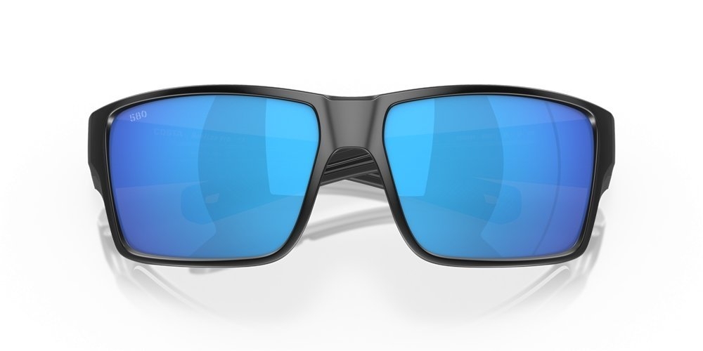 Costa Reefton Pro Polarised Sunglasses Matte Black Frame Blue Mirror Lens