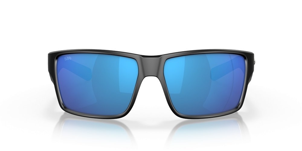 Costa Reefton Pro Polarised Sunglasses Matte Black Frame Blue Mirror Lens