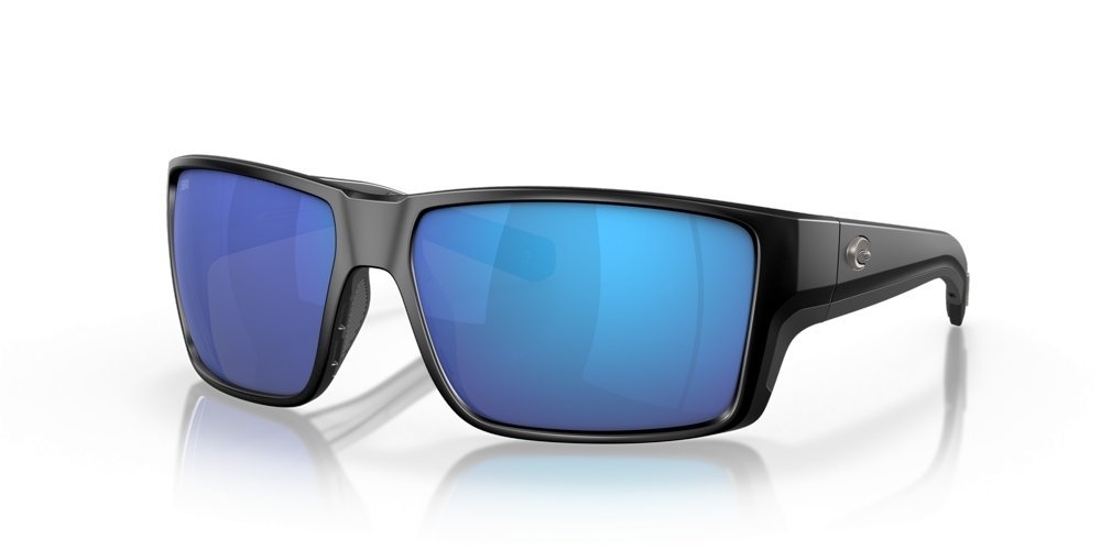 Costa Reefton Pro Polarised Sunglasses Matte Black Frame Blue Mirror Lens