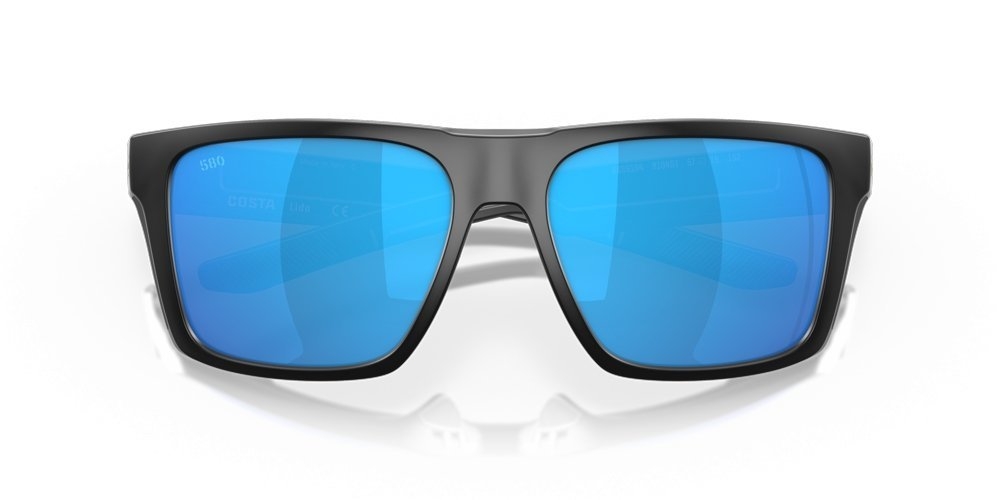 Costa Lido Polarised Sunglasses Matte Black Frame Blue Mirror Lens