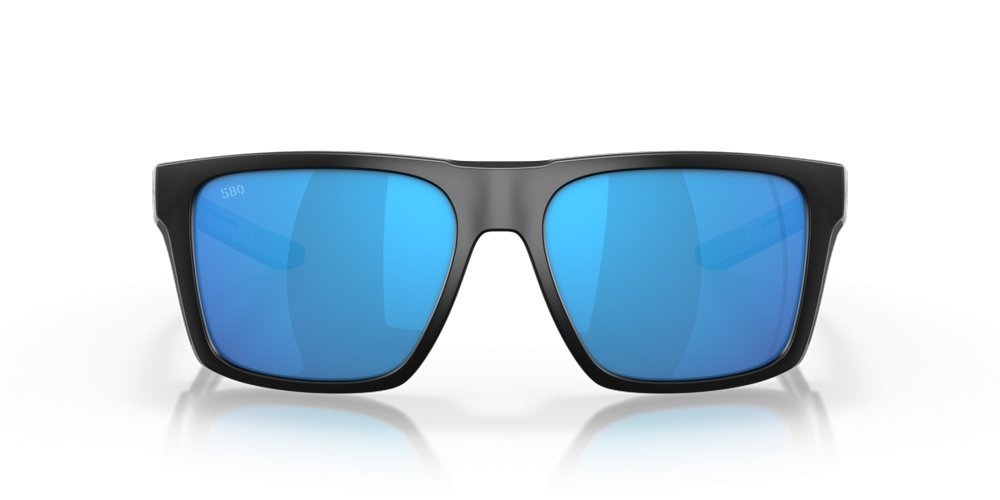 Costa Lido Polarised Sunglasses Matte Black Frame Blue Mirror Lens