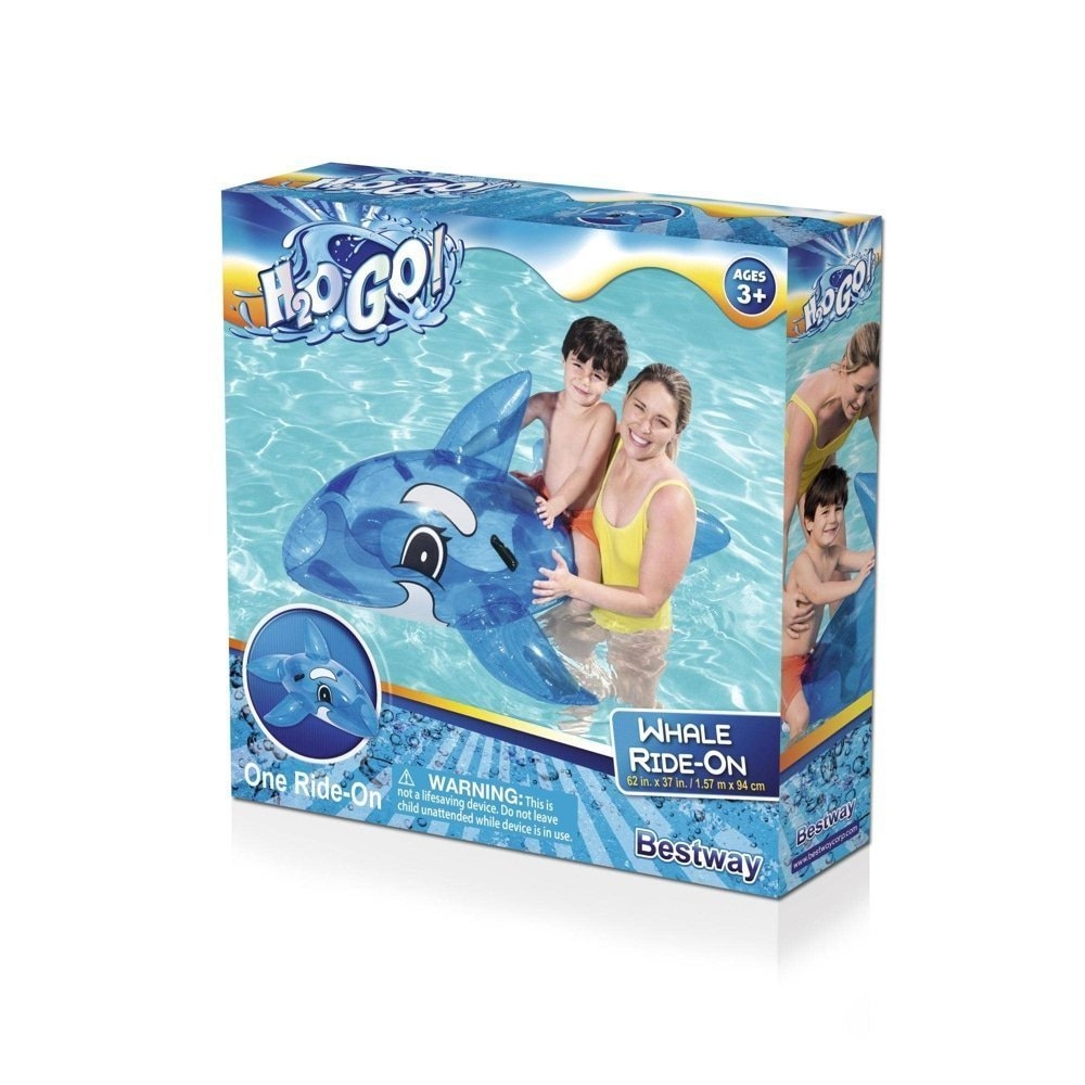 Bestway Whale Ride-On Inflatable Pool Float 148cm