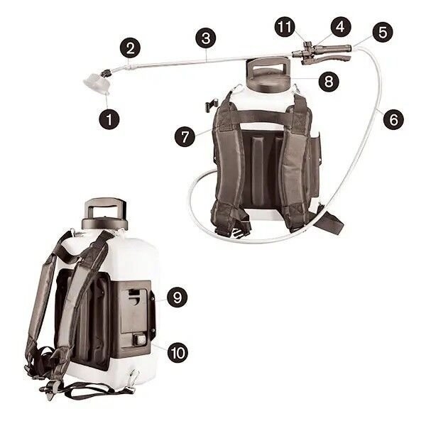 Pestrol Rechargeable Backpack Sprayer 12L