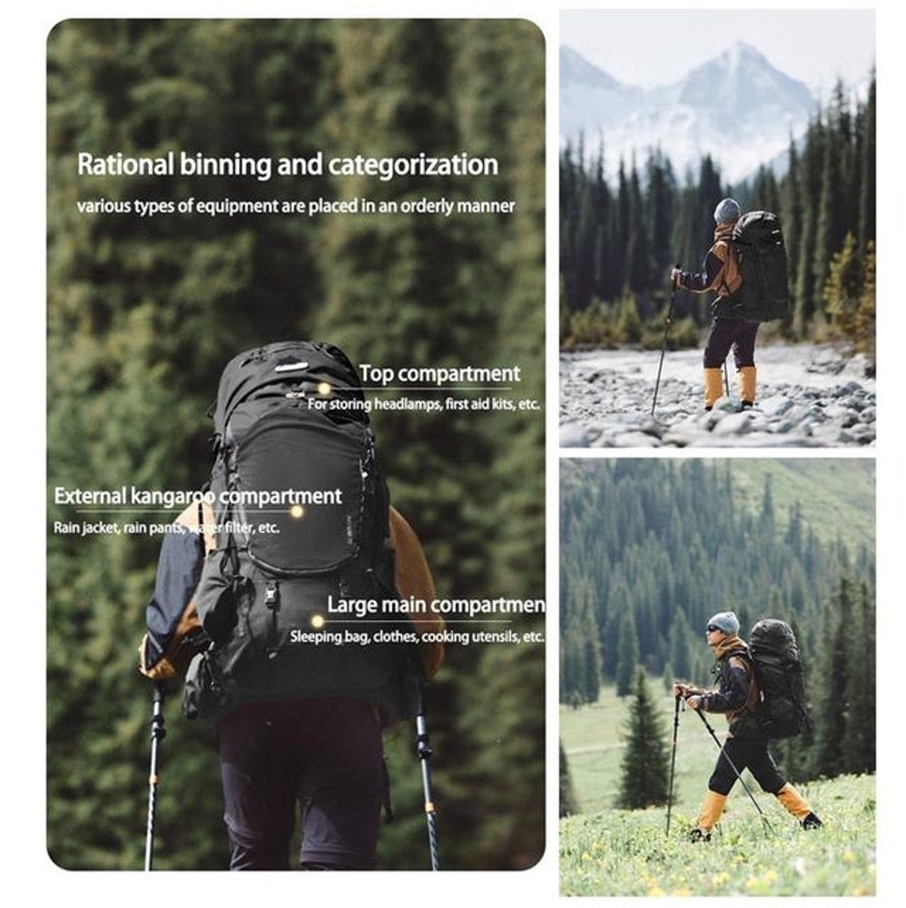 Naturehike Helium Series 70L Large Hiking Backpack