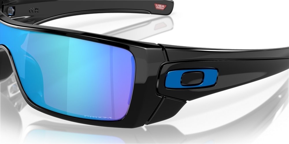 Oakley Batwolf Sunglasses Polished Black Frame PRIZM Sapphire Lens