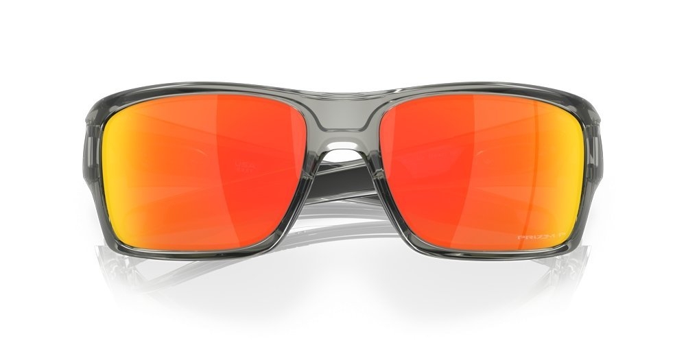 Oakley Turbine Sunglasses Grey Ink Frame Polarized PRIZM Ruby Lens