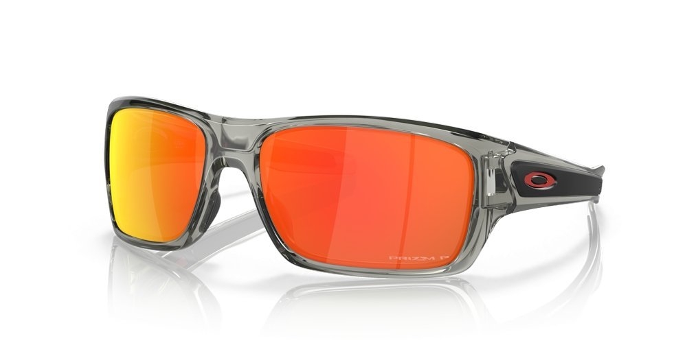 Oakley Turbine Sunglasses Grey Ink Frame Polarized PRIZM Ruby Lens