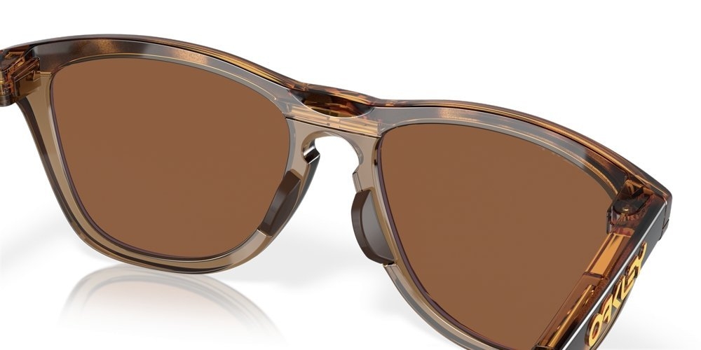 Oakley Frogskins Range Sunglasses Brown Tortoise/Brown Smoke Frame Polarized PRIZM Tungsten Lens