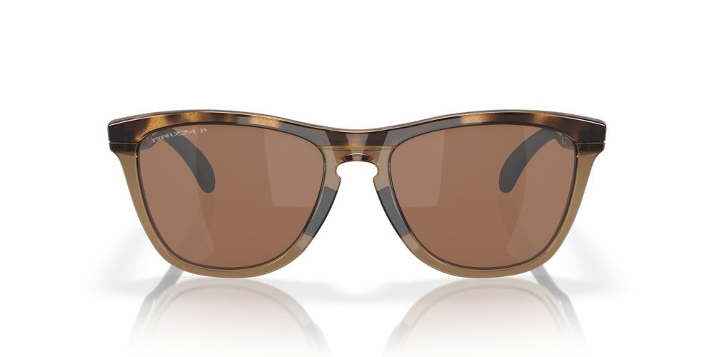 Oakley Frogskins Range Sunglasses Brown Tortoise/Brown Smoke Frame Polarized PRIZM Tungsten Lens