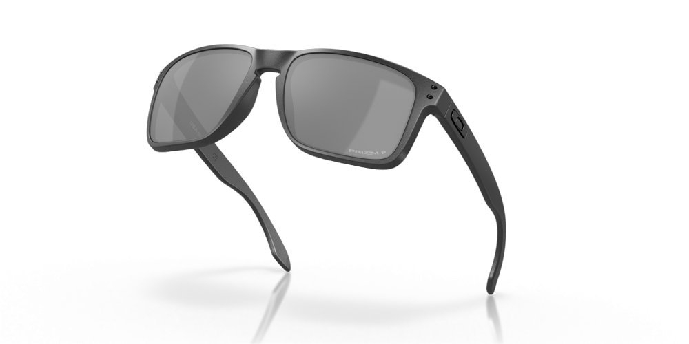 Oakley Holbrook XL Polarised Sunglasses Steel Frame PRIZM Black Lens
