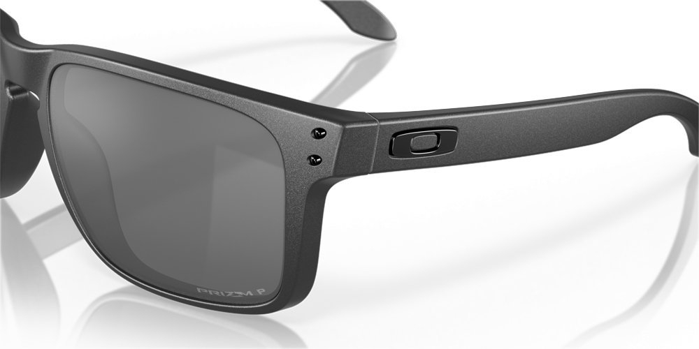 Oakley Holbrook XL Polarised Sunglasses Steel Frame PRIZM Black Lens