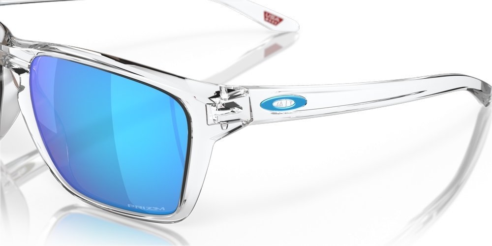 Oakley Sylas Sunglasses Polished Clear Frame PRIZM Sapphire Lens