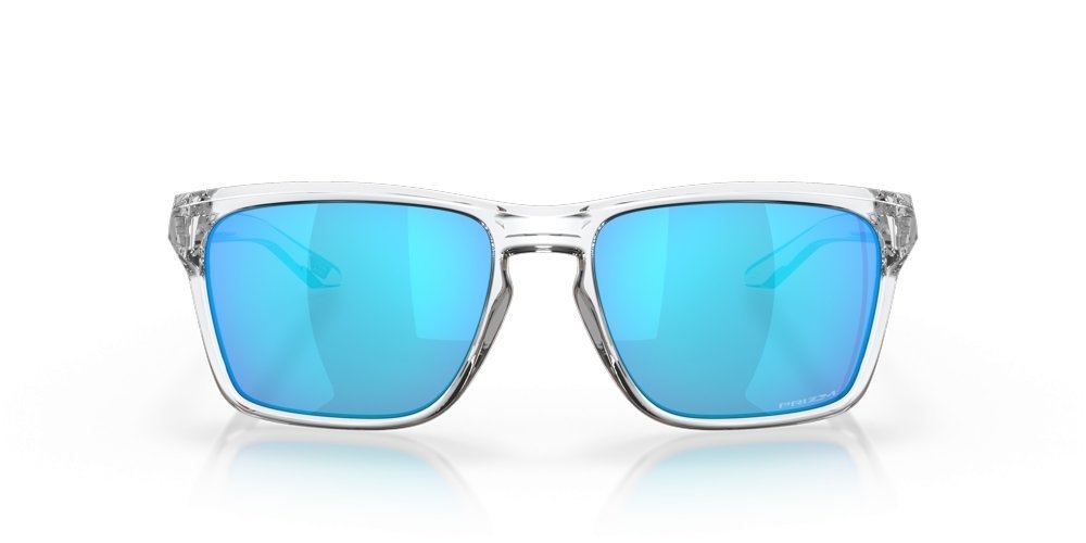Oakley Sylas Sunglasses Polished Clear Frame PRIZM Sapphire Lens