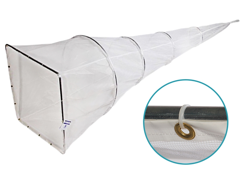 Nacsan Southland Sock Whitebait Net 5 Ring with Trap White