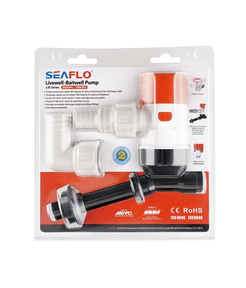 Seaflo 13E Series Livewell-Baitwell Pump 1100GPH 12V