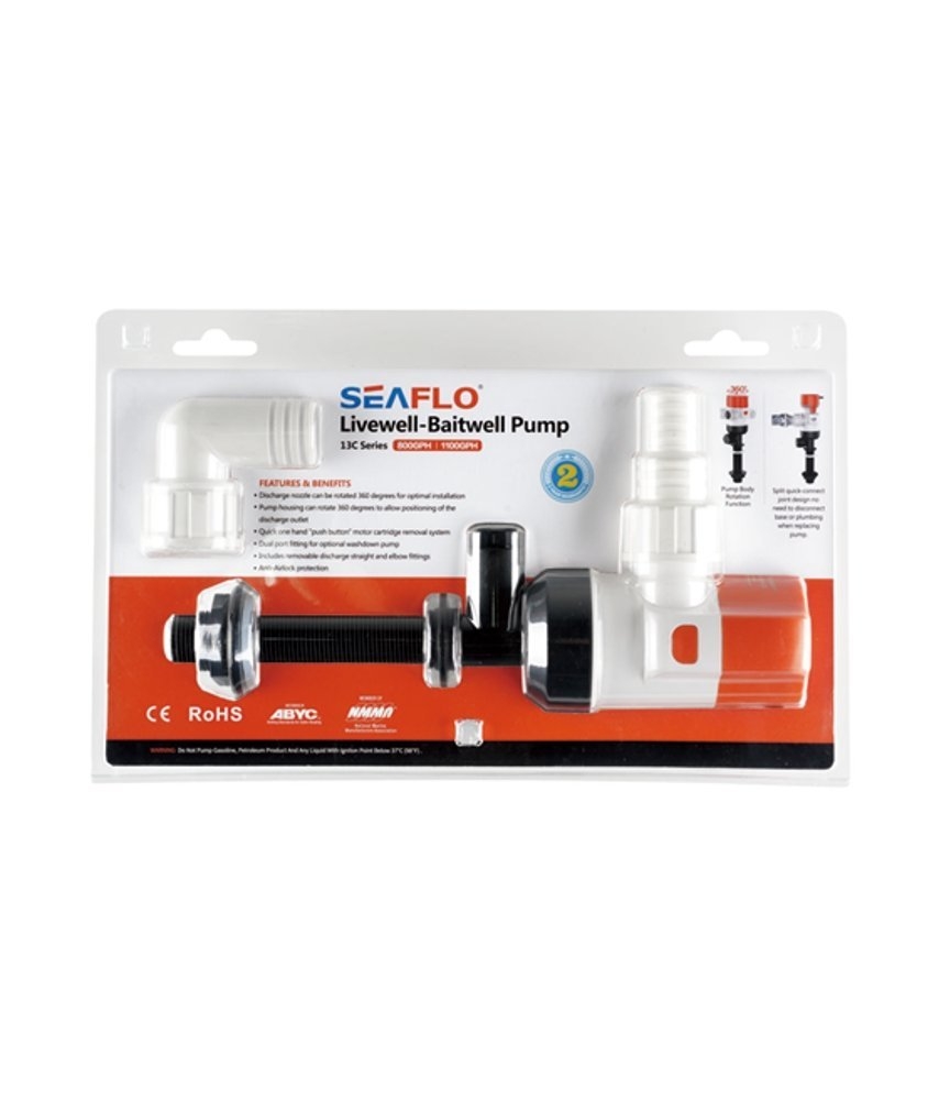 Seaflo 13C Series Livewell-Baitwell Pump 1100GPH 12V